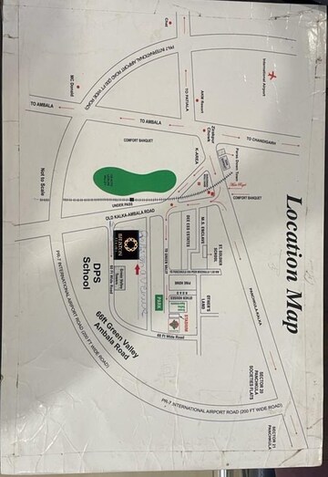 3 BHK Apartment – Map Location View at GVT Beliston Avenue, Dhakoli Village - for Sale