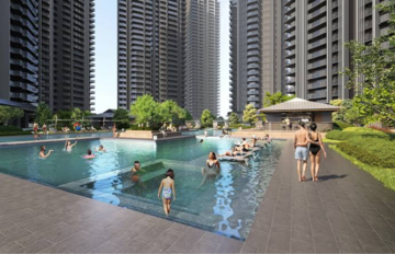 Swimming Pool in 2.5 BHK Apartment at Krisumi Waterside Residences, Sector 36a – for Sale