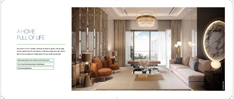 Living Room, m3m-mansion 4 Bedroom 2700 Sq.Ft. Apartment In Sector 113 Gurgaon 7525729