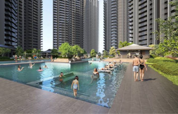 Swimming Pool in 2 BHK Apartment at Krisumi Waterside Residences, Sector 36a – for Sale