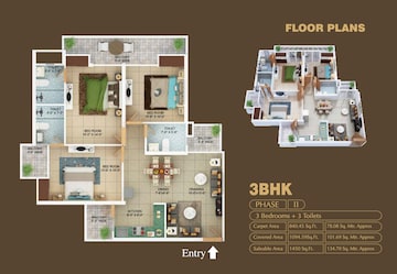 3 BHK Apartment For Resale in Charms Castle Raj Nagar Extension Ghaziabad  7526145