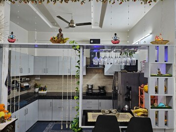 Kitchen in 3 BHK Apartment at Dhakoli Village – for Sale