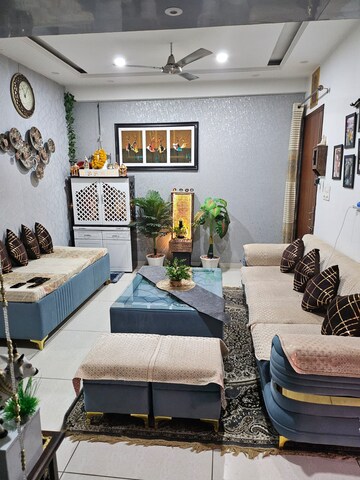 Living Room in 3 BHK Apartment at Dhakoli Village – for Sale