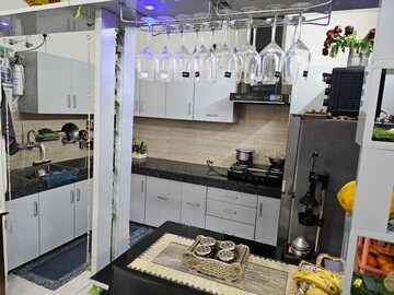 Kitchen in 3 BHK Apartment at Dhakoli Village – for Sale