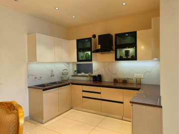 Kitchen in 3 BHK Apartment at Green Valley Residencia, Nagla Road – for Sale