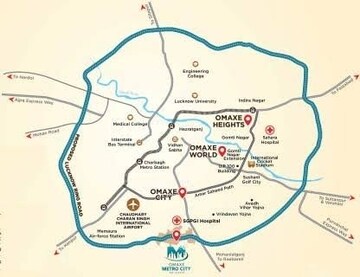 4 BHK Apartment – Map Location View at Omaxe Metro City, Kalli Paschim - for Sale