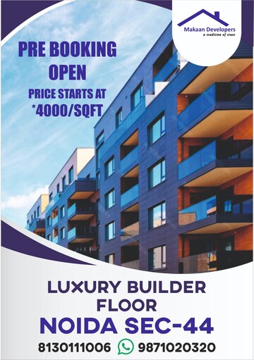 3 BHK Builder Floor – Exterior View View at Sector 1 Greater Noida - for Sale