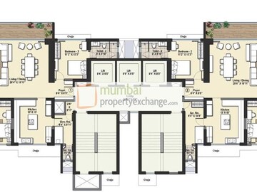 Floor Plan in 4 BHK Apartment at Kandivali East – for Sale