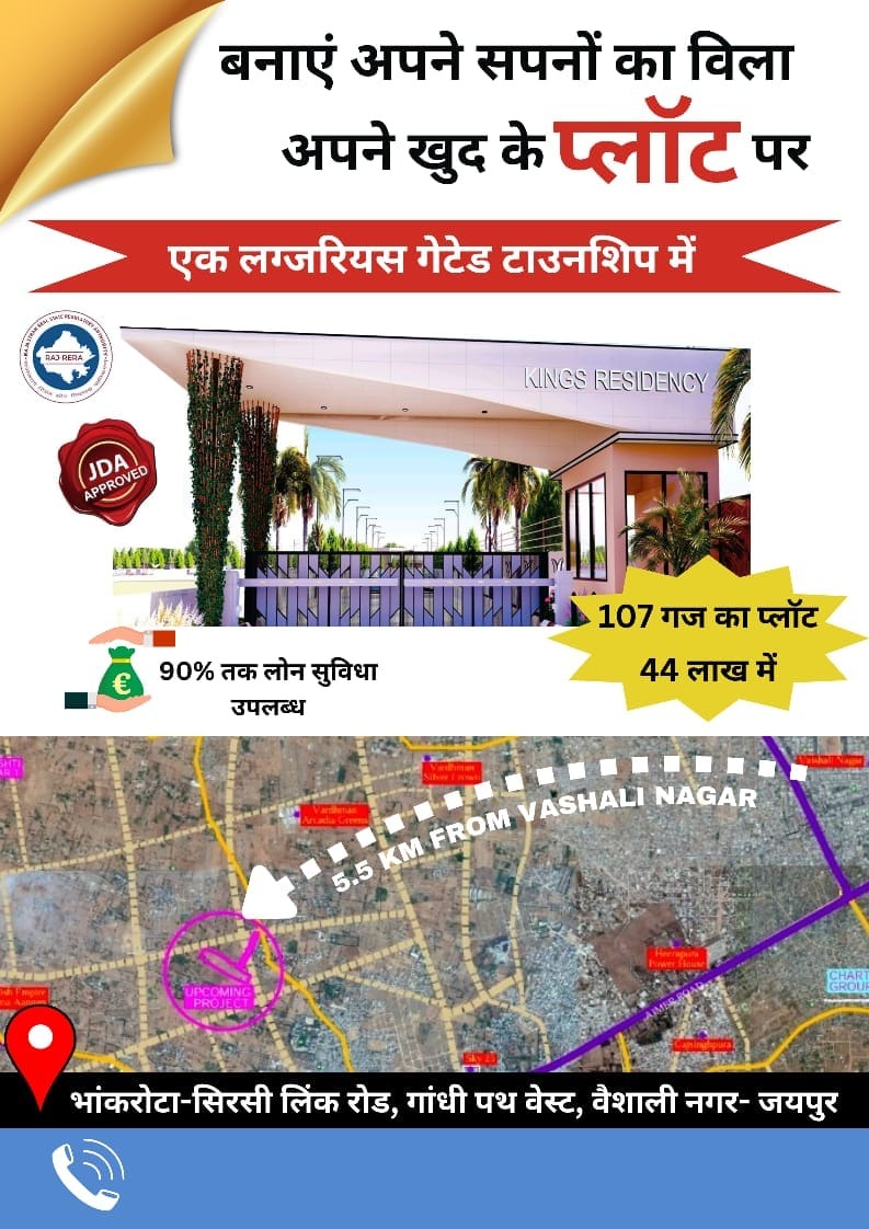 Plot For Resale in Chart Kings Residency Bhakrota Jaipur  7534094