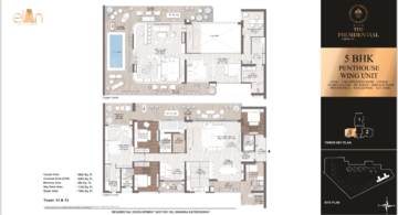 Floor Plan in 5 BHK Penthouse at Sector 106 – for Sale