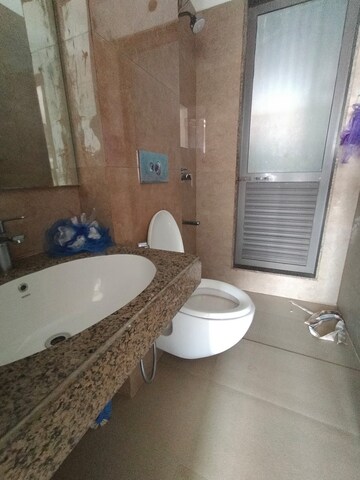 Bathroom in 3 BHK Apartment at Piramal Sunteck Signia Waterfront, Airoli Sector 14 – for Rent