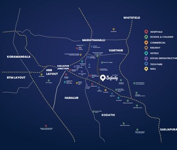 3 BHK Apartment – Map Location View at Inspira Infinity, Sarjapur Road - for Sale