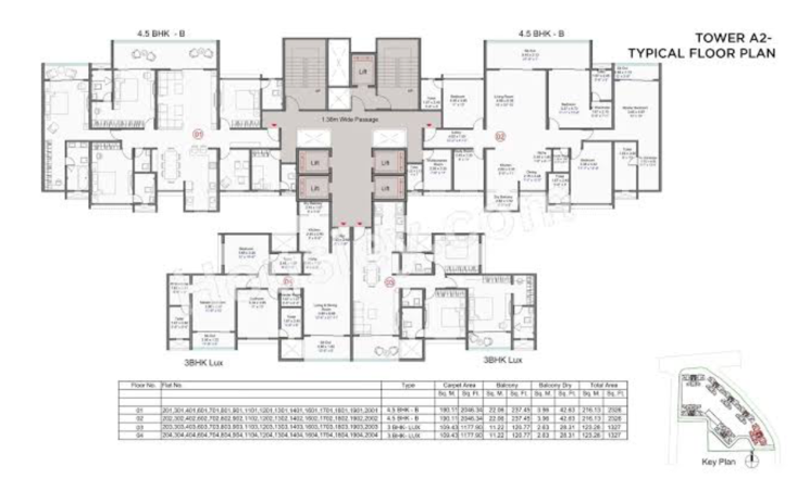 Floor Plan, kohinoor-satori 3 Bedroom 1200 Sq.Ft. Builder Floor In Mahalunge Pune 7539790