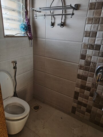 Bathroom in 3 BHK Apartment at Beverly Park, Nerul – for Sale