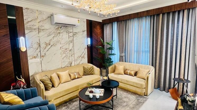 Living Room, urban-the-zirk 3.5 Bedroom 1990 Sq.Ft. Apartment In Nabha Zirakpur 7540560