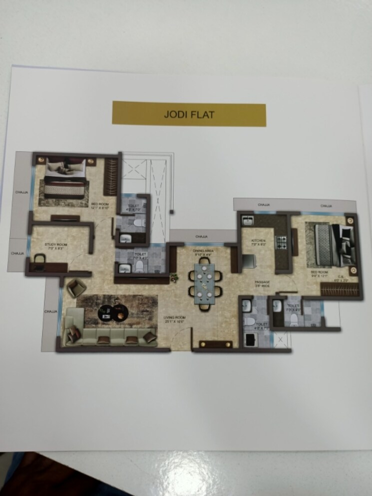 Floor Plan, chirag-cascade-avenue 1 Bedroom 426 Sq.Ft. Apartment In Owale Thane 7541467