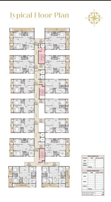 Floor Plan in 3 BHK Apartment at Sree Chaitanya Urban Abode, Ramachandra Puram – for Sale