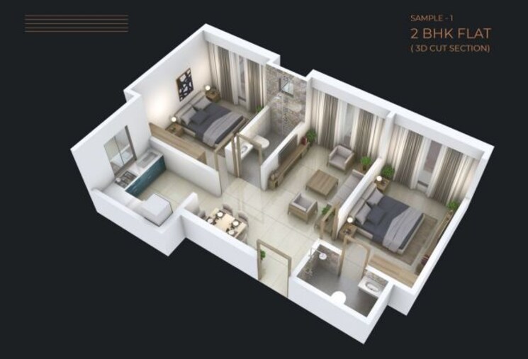 Floor Plan, adityaraj-fortune 2 Bedroom 589 Sq.Ft. Apartment In Vikhroli East Mumbai 7544073