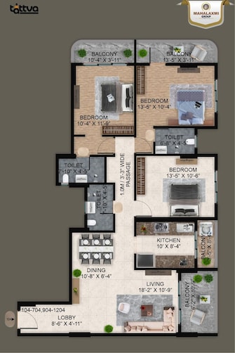 2.5 BHK Apartment For Resale in Mahalaxmi Tattva Apas Beltarodi Nagpur  7545540