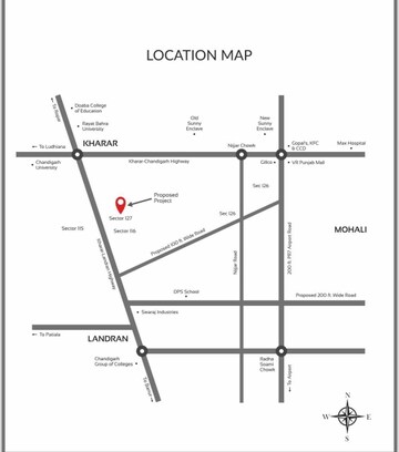 1 BHK Apartment – Map Location View at Sector 127 - for Sale
