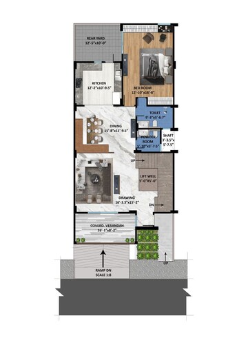 Floor Plan in 4 BHK Villa at Ascent Laxmi Villas, Raj Nagar Extension – for Sale