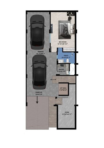Floor Plan in 4 BHK Villa at Ascent Laxmi Villas, Raj Nagar Extension – for Sale