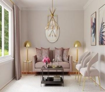 Living Room in 3 BHK Apartment at Mahagun My Laagoon, Saini – for Sale