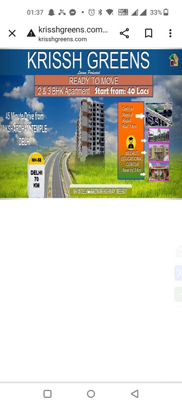 Master Plan in 2 BHK Apartment at Sikka Krissh Greens, Nangla Tashi – for Sale