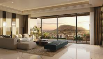 Living Room in 3.5 BHK Apartment at Godrej Vrikshya, Sector 102a – for Sale