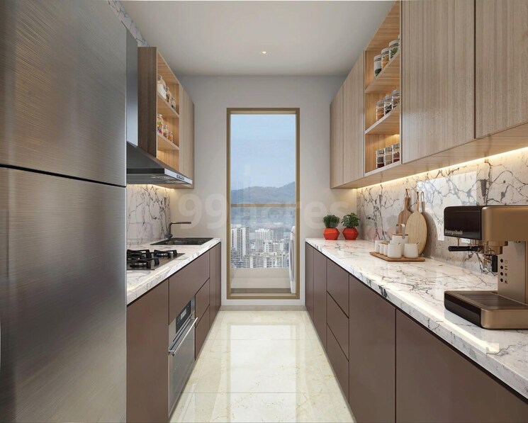Kitchen, leena-oasis 2 Bedroom 745 Sq.Ft. Apartment In Naya Nagar Thane 7552848