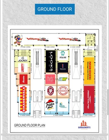 Floor Plan in  Shop at Sector 1 Greater Noida – for Sale