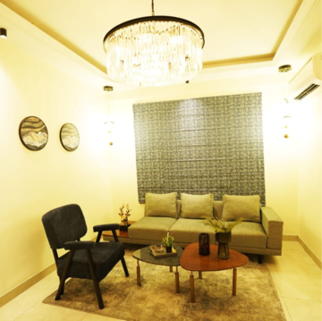 Living Room in 3 BHK Apartment at Motia'z Harmony Greens, Kishanpura – for Sale