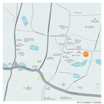 2 BHK Apartment – Map Location View at Rohan Upavan, Hennur - for Sale