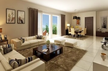 Living Room in 3 BHK Apartment at M3M Woodshire, Sector 107 – for Sale