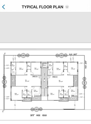 Floor Plan in 3 BHK Apartment at Kondapur – for Sale