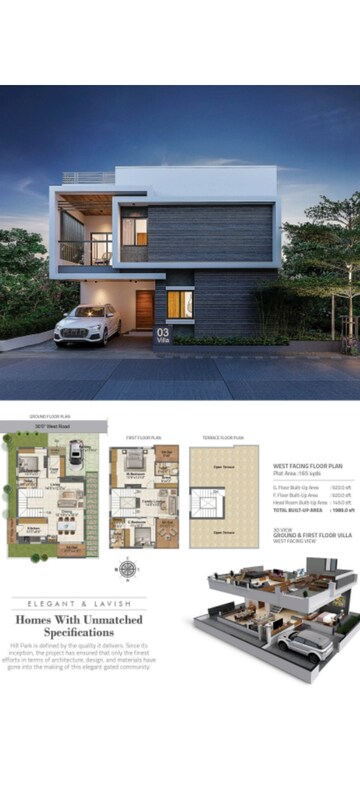 3 BHK Villa – Exterior View View at Bachupally - for Sale