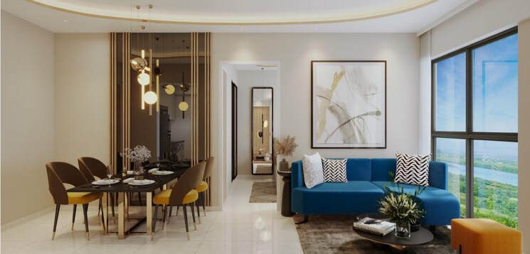 Living Room, lodha-crown-kolshet 1 Bedroom 322 Sq.Ft. Apartment In Kolshet Road Thane 7561197