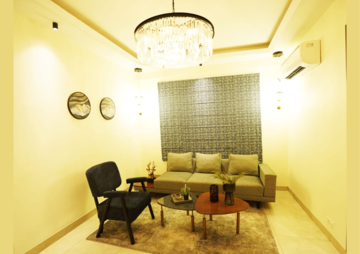 Living Room in 3 BHK Apartment at Motia Harmony Greens, Kishanpura – for Sale