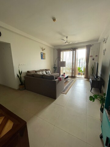 Living Room in 3 BHK Apartment at Bhartiya Nikoo Homes Phase 2, Thanisandra Main Road – for Sale