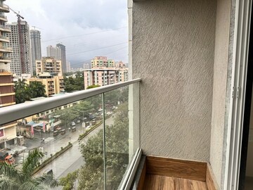 Balcony in 1 BHK Apartment at Ashar Axis, Majiwada – for Rent