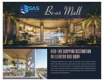  Office Space – Exterior View View at SAS Diamond Towers, Financial District - for Sale