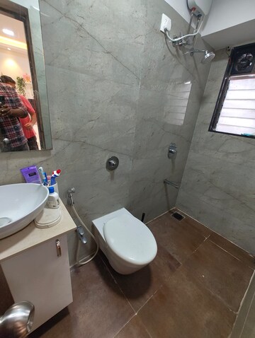 Bathroom in 3 BHK Apartment at Prayag Heights, Dindoshi – for Sale