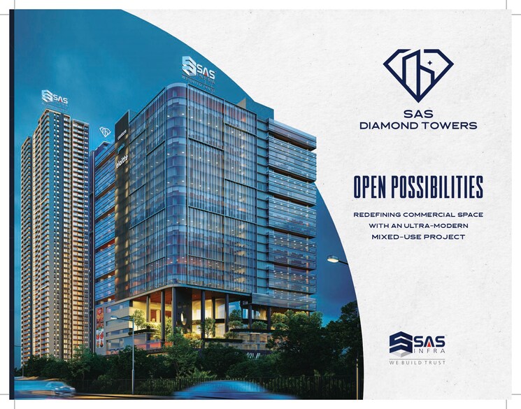 Exterior View, sas-diamond-towers Commercial Office Space 1200 Sq.Ft. In Financial District Hyderabad 7569223