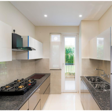 Kitchen in 3 BHK Apartment at Motia Blue Ridge, Kishanpura – for Sale