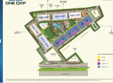 Master Plan in 3.5 BHK Apartment at Smart World One DXP, Sector 113 – for Sale