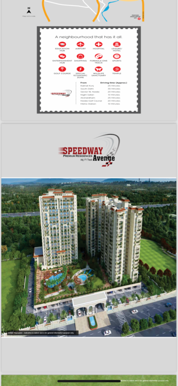 2 BHK Apartment – Exterior View View at Skyline Speedway Avenue, Sector 26 - for Sale