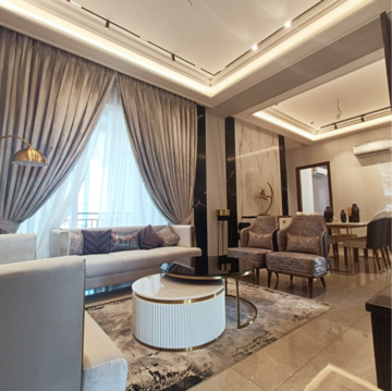 Living Room in 3 BHK Apartment at Aerocity – for Sale