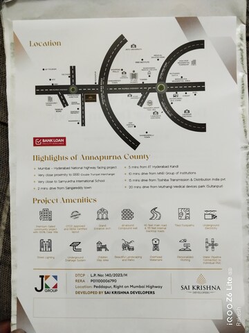  Plot – Map Location View at Peddapur - for Sale