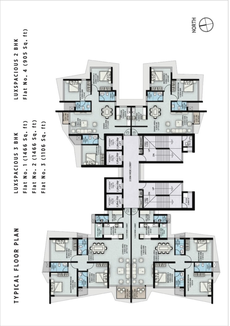 Floor Plan, suraj-palette 3 Bedroom 1106 Sq.Ft. Apartment In Dadar West Mumbai 7574729