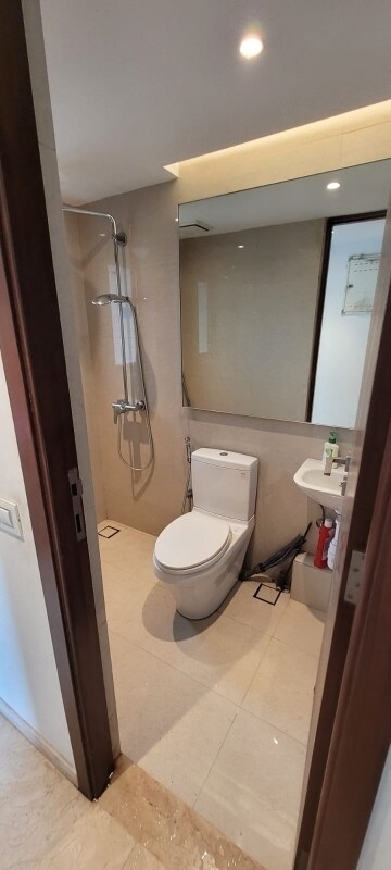 Bathroom in 1 BHK Apartment at Bluebell Apartments, Ghodbunder Road – for Sale